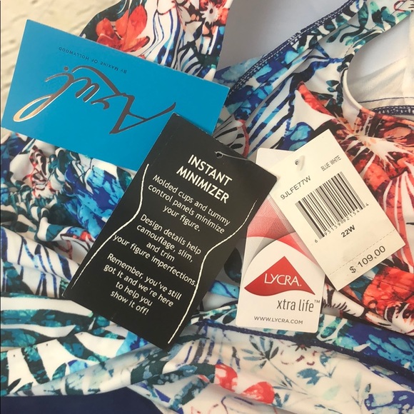 Azul one piece Swim Dress - Picture 4 of 12